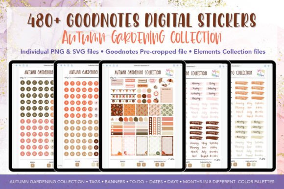 Download Autumn Digital Planner Stickers Bundle - Digital planner stickers Collection