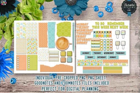 Download Playful Spring Digital Planner Stickers - Premium Resources