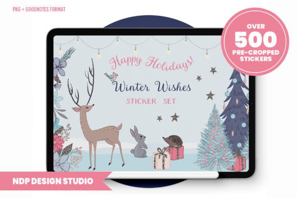 Download Digital Planner Stickers - Winter Wishes - Digital planner stickers Collection