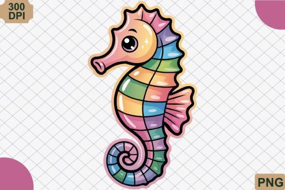 Download Colorful Seahorse Summer PNG - Premium Resources